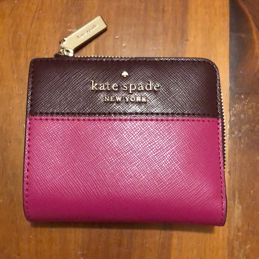 COPY - Kate Spade Wallet, pink and burgundy